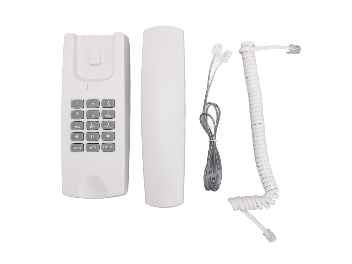 Telefone Fixo Parede LAXISCREED Branco com Controle de Volume