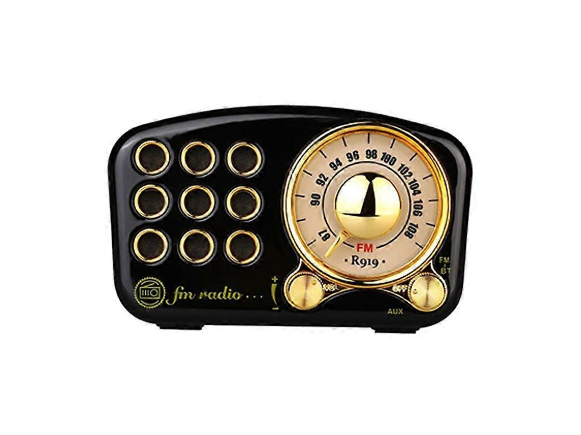 Caixa De Som Bluetooth Com Rádio Retrô, Rádio Fm Greadio Vintage Com Graves Potentes E Volume Alto. Olysi Shop