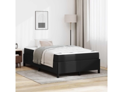 Vidaxl Estrutura Da Cama Com Colchão Preto 120 X 190 Cm Tecido