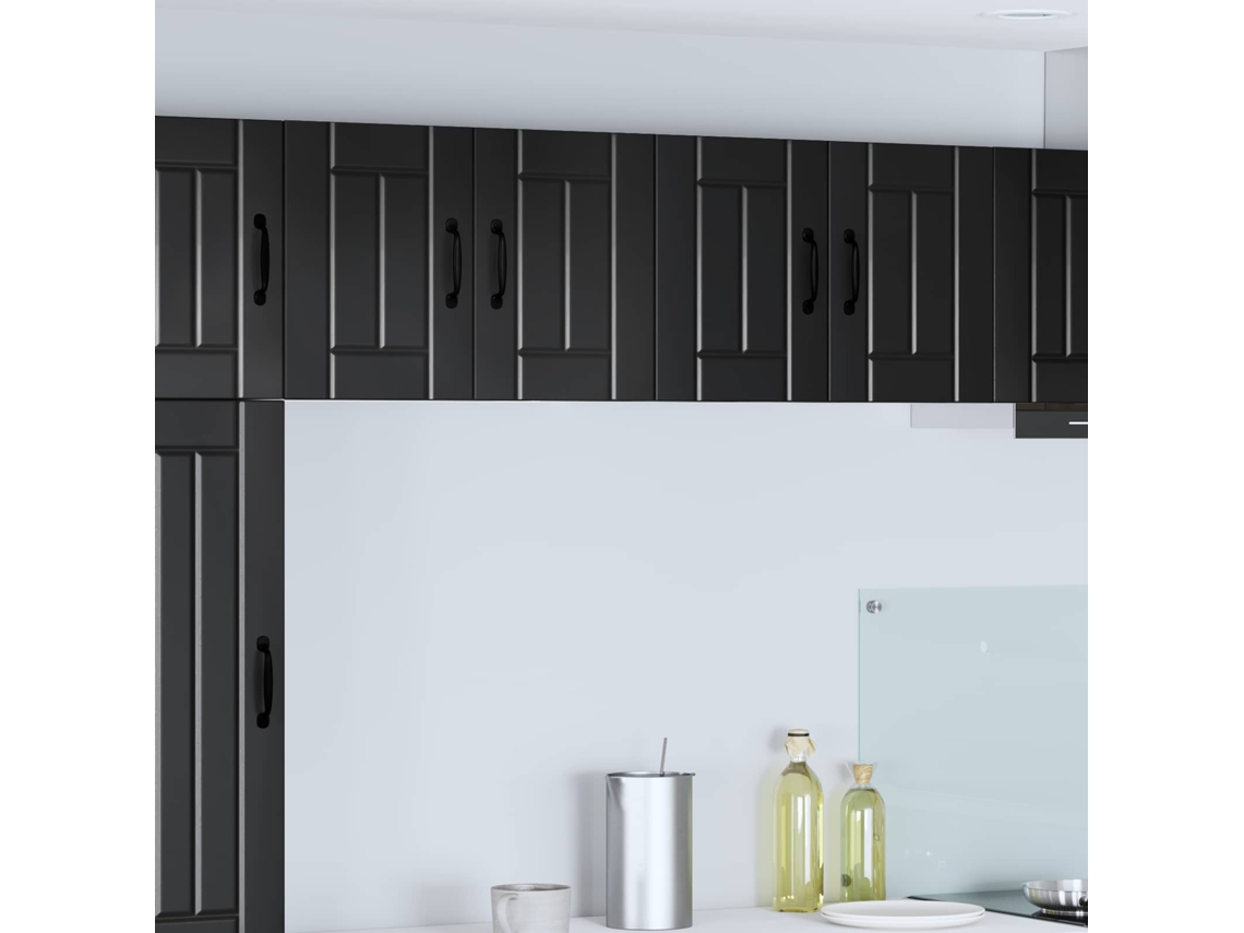 Vidaxl Armário De Parede Lucca 2 Pcs Preto 60 X 31 X 40 Cm