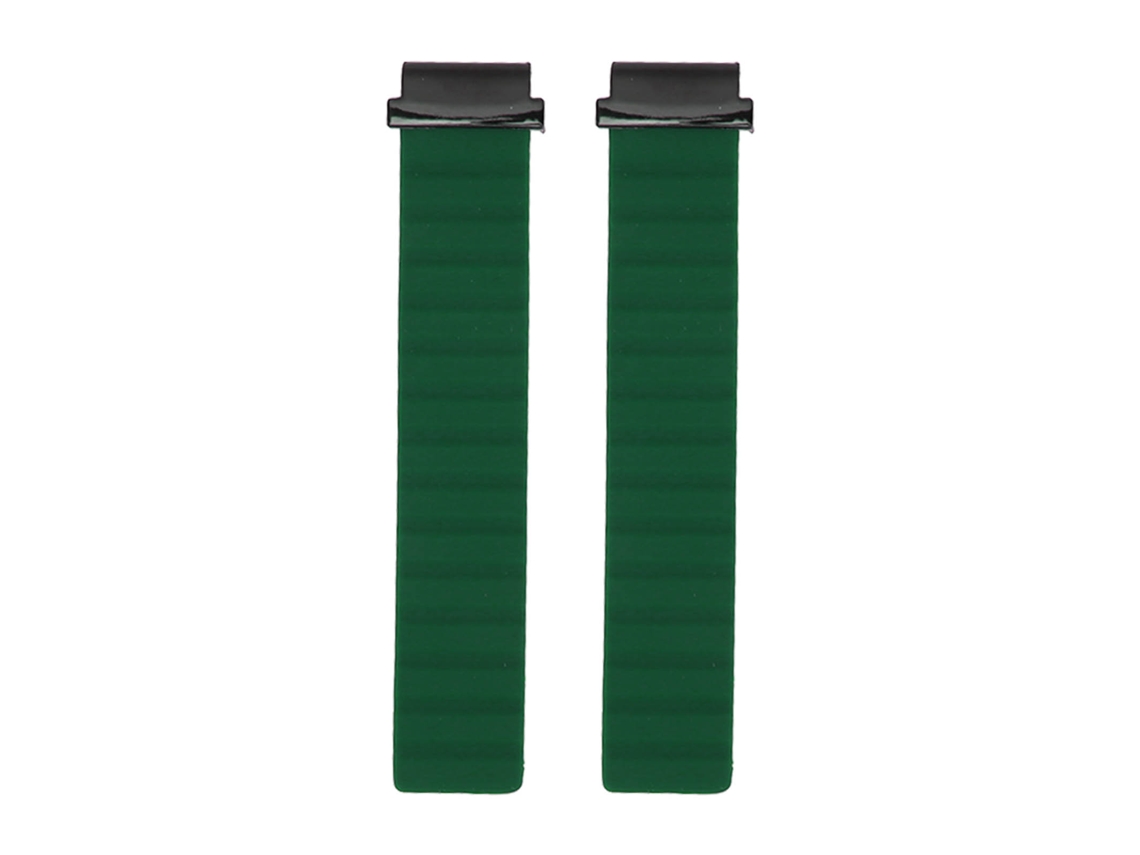 Pulseira de Relógio Silicone Magnética Ajustável 20mm para Garmin Fenix 7s 6s 5s Verde Od
