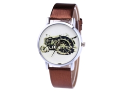Reloj De Pareja Unisex Delgado Correa De Cuero Pu Reloj De Cuarzo Café