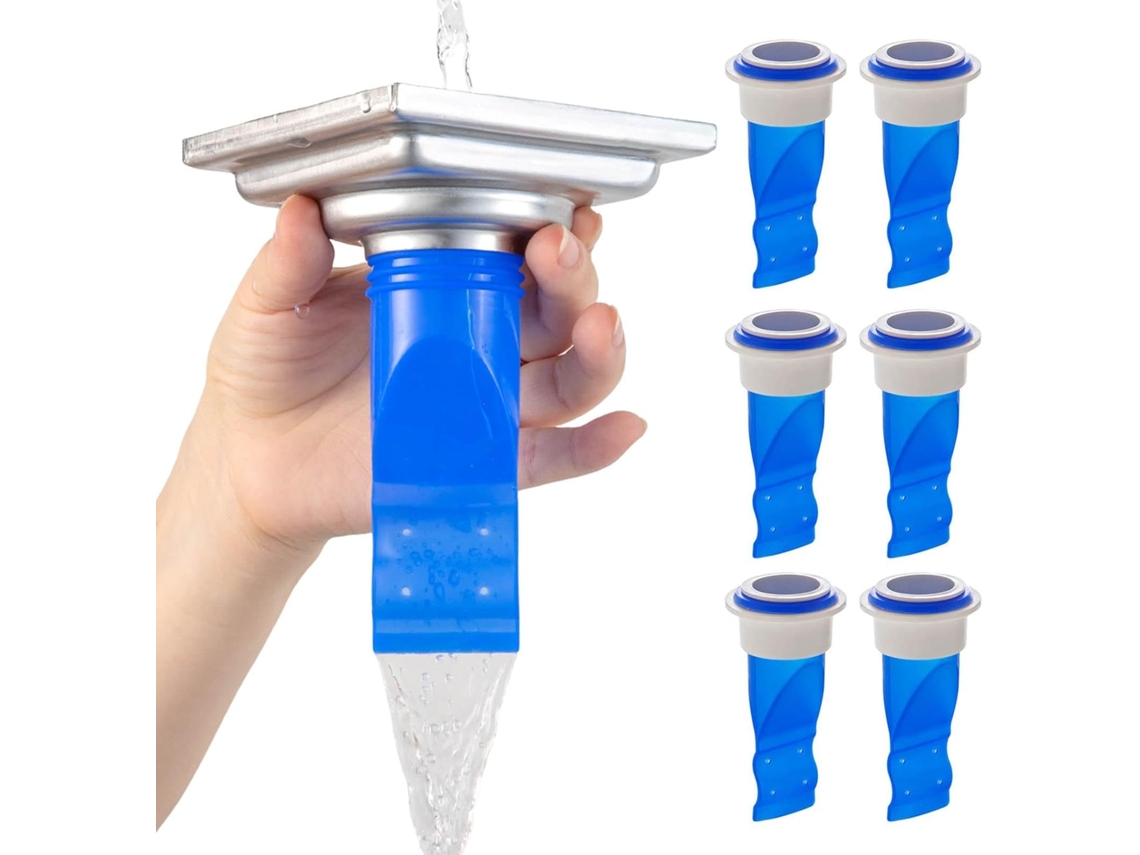 Válvula Antirretorno para Piso de Chuveiro - Núcleo da Drenagem Vedação Sifônica Sem Água Adequada um Bocal Entre 40 e 50 Mm AQUAFORGE (11 Cm, Azul)