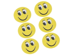 20pcs Pegatinas Nfc Com Chip Id5200 Anti-interferência Cute Big Eyes Face Para Equipamentos Eletrônicos