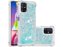 Capa Sparkling Prata Estrela Gel para Samsung HONGWE. Transparente
