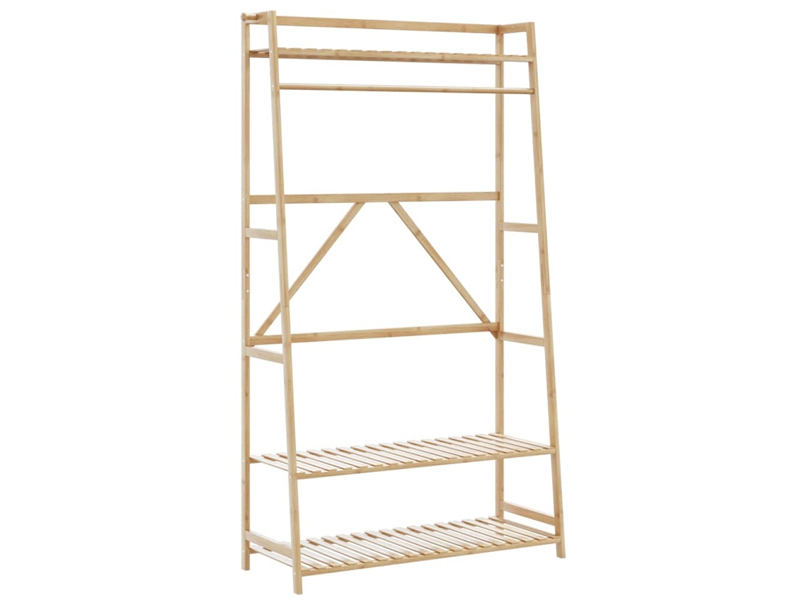 Vidaxl Roupeiro Com Prateleiras 110x40x180 Cm Bambu