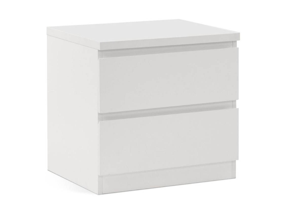 Mesa de Cabeceira Branca 48x50x40 Cm com 2 Gavetas VENPRODIN