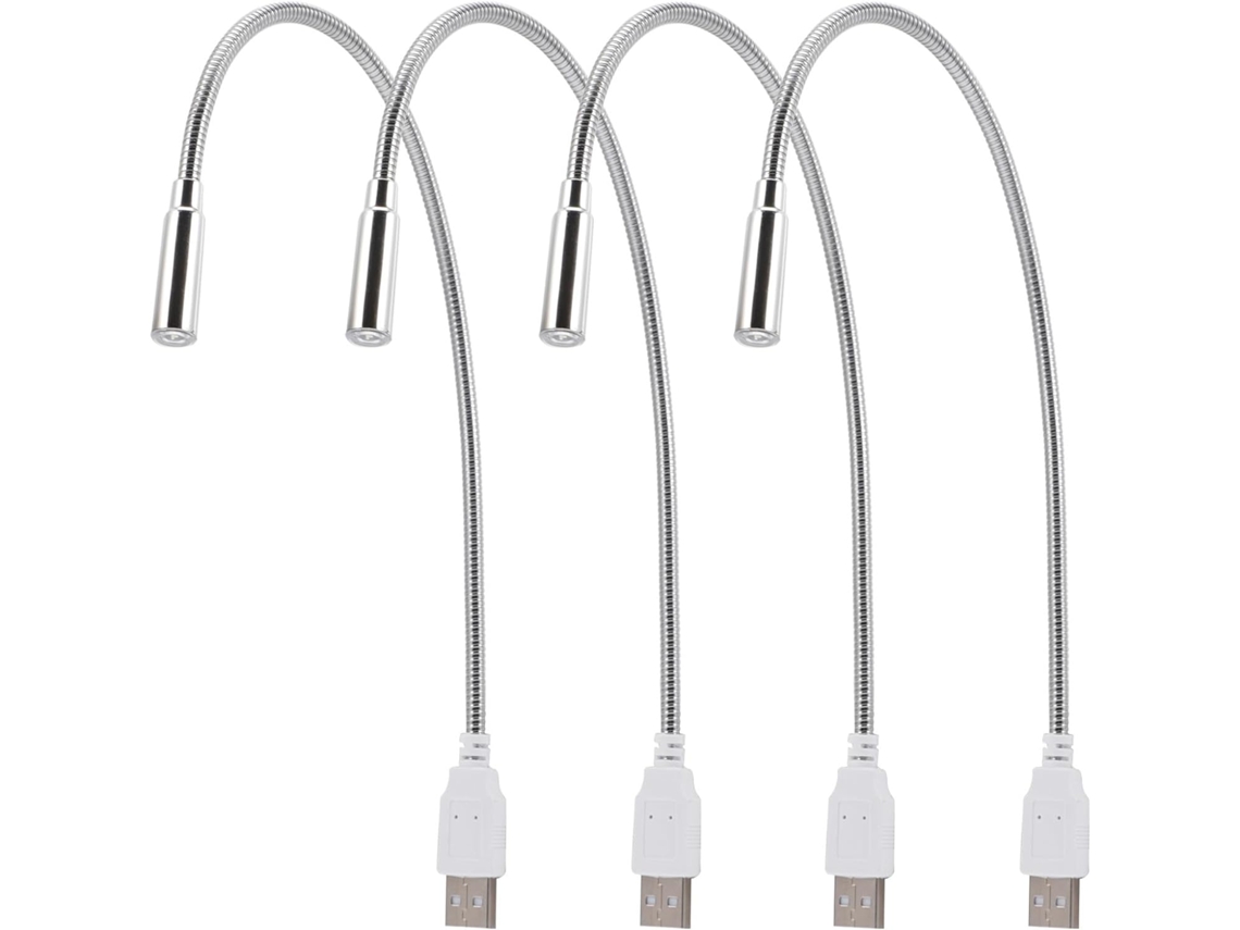 Conjunto De 4 Luzes Teclado Led Usb, Design Flexível Com Haste De Metal, Proteção Para Os Olhos, Luz Usb Para Leitura E