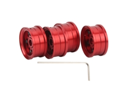 Mali 4 Pçs Cubo de Roda Rc de Liga de Alumínio Alta Resistência Ao Desgaste para Fms 1/18 1/24 Fcx24 Vermelho