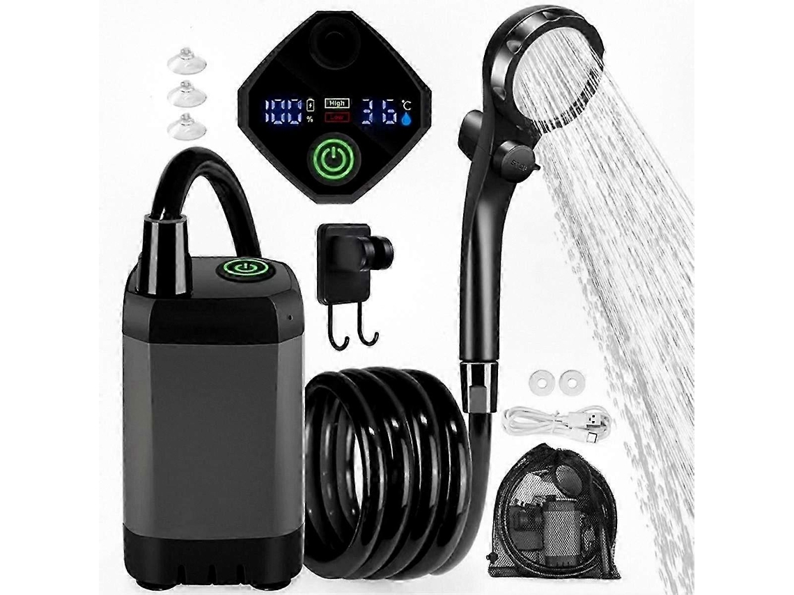 Chuveiro De Acampamento Portátil Recarregável Com Bateria De 6000mah Para Viagens Ao Ar Livre E Uso Na Praia. PENGDSJE