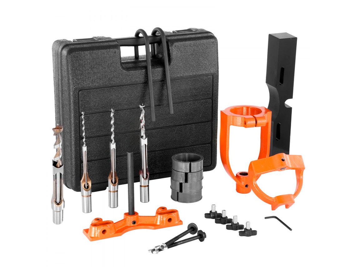 Conjunto De Acessórios Para Furadeira Com Cinzéis Quadrados E Adaptador Universal Tekmaquinas