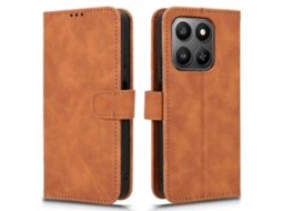 Capa De Couro Inteligente Tkdaddy For Honor 400 Com Sensação De Pele E Proteção Antiqueda, Tipo Carteira, Capa Flip Para Celular, Marrom