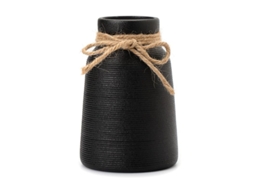 Vasos de Cerâmica Nova Line Preta Pequenos para Decoração