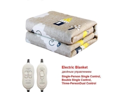 Manta Elétrica Aquecida E Macia 220v Com Controle Duplo, Dupla Face, Ideal Para O Inverno Plugue Europeu Olysi Shop