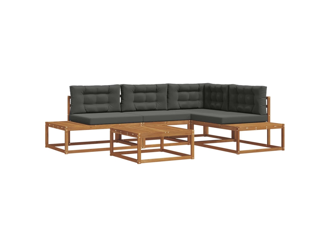 Maison Exclusive - Conjunto De Sofás Para Exterior Natural E Antracite