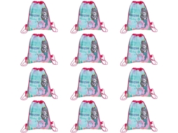 Mochila Com Cordão Ciieeo Para Meninos E Meninas, Em Tecido Não Tecido Com Estampa De Sereia, Grande Capacidade.