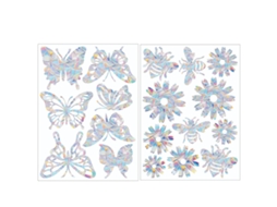Adesivos Para Janela De Prevenção De Colisão Com Pássaros, Adesivos Suncatcher Com Pássaros, Borboletas, Penas E Folhas