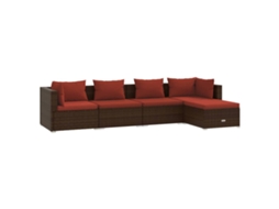 Garden Lounge Set, Garden Lounge Sets Vidaxl Marrom Rattan / Vime (n/a)