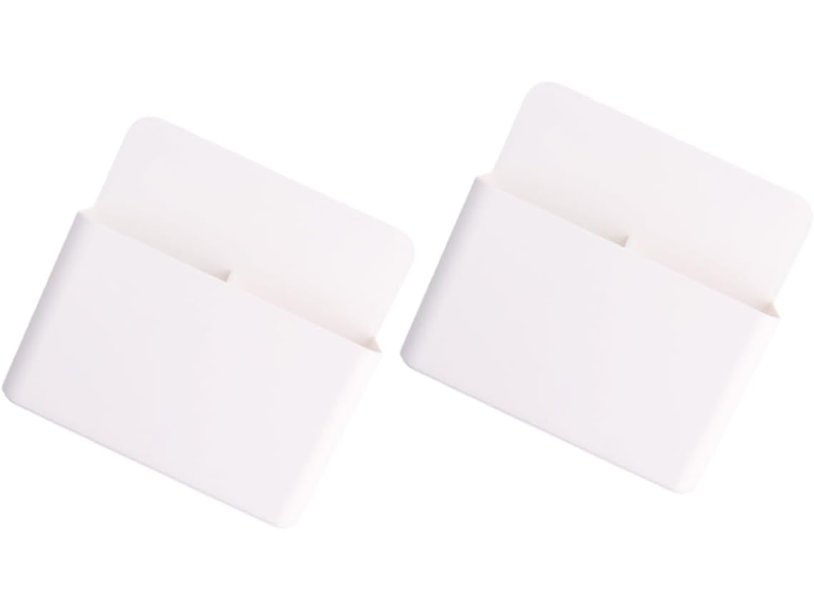 Suporte Magnético Para Canetas E Marcadores De Quadro Branco, 2 Peças Em Abs Branco.