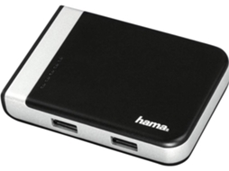 Hub HAMA USB 3.1 Hub/Card Reader incl. USB-C Adapter (Preto/Cinza)