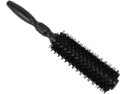 Escova De Cabelo Profissional Redonda Com Cabo Madeira E Corpo Alumínio, Antiestática E Resistente Ao Calor Para Secar