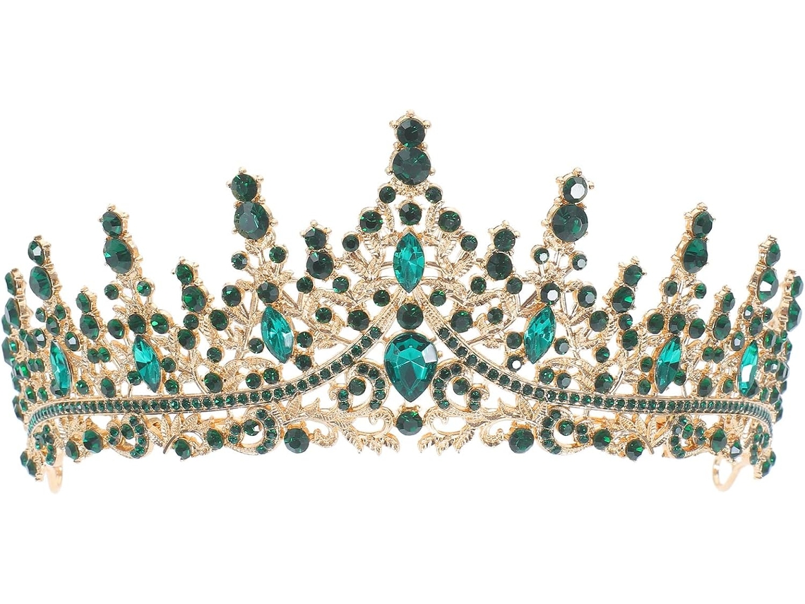 Coroa Verde Feminina - Crystal Princess Tiara - Faixa De Cabelo Com Desconto