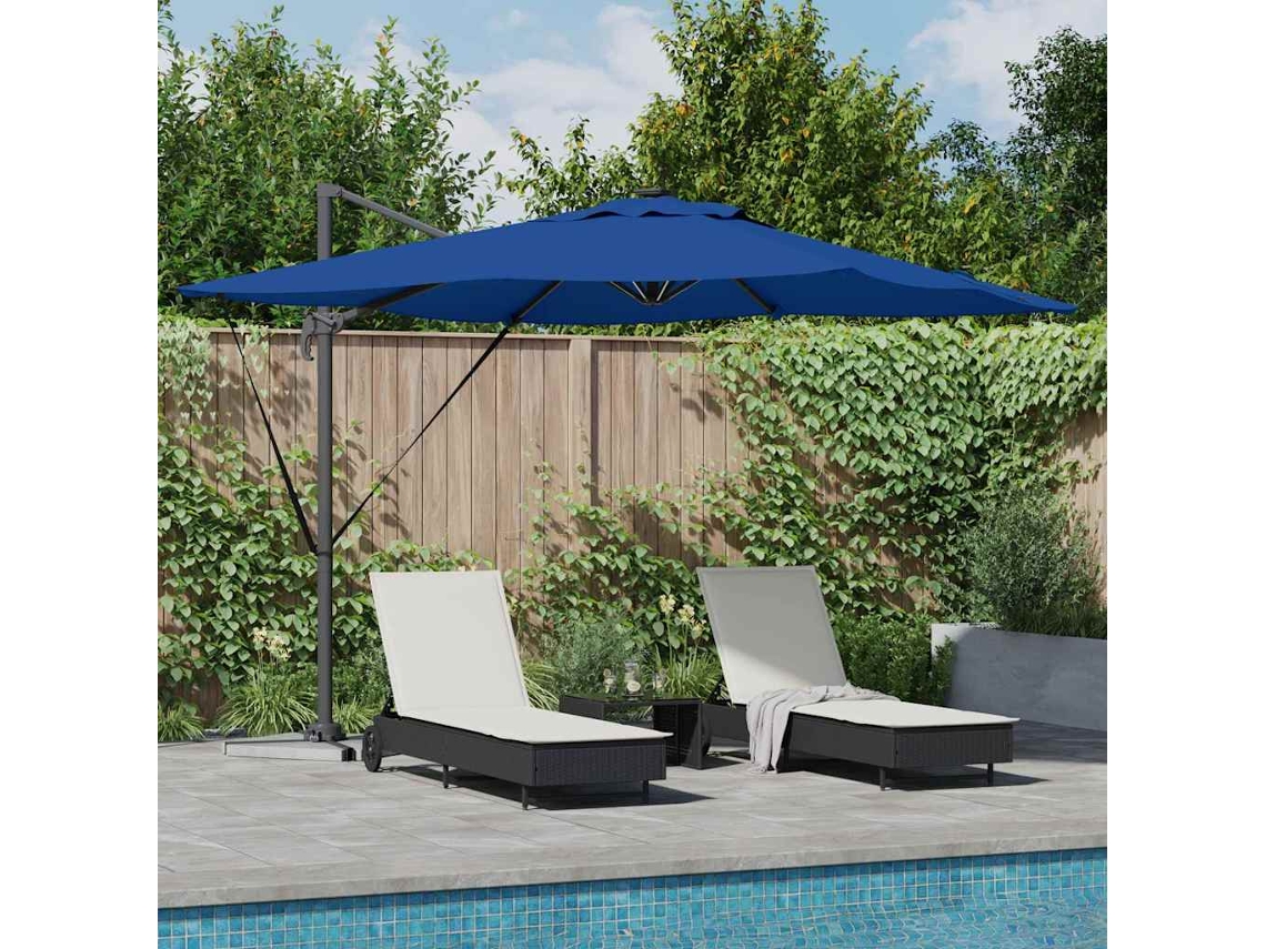 Vidaxl Guarda-sol Azul Azure 286 X 284 X 270 Cm Alumínio E Poliéster