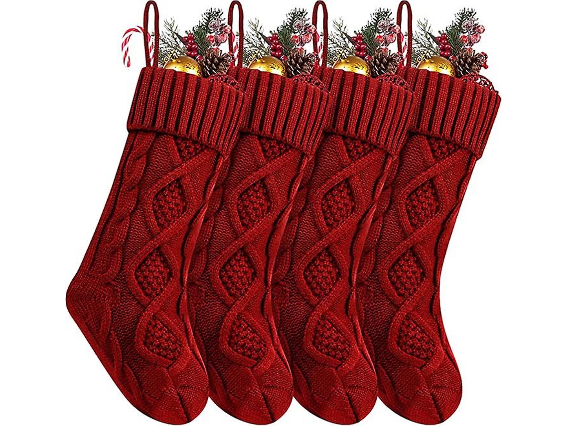 Meia Natalina Em Veludo Vermelho Com Detalhes Brancos, Para Doces E Presentes. Loja Olysi