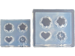 Conjunto de 2 Formas de Silicone com 4 Cavidades para Bolos, Chocolates e Cremes. SFUSHOS