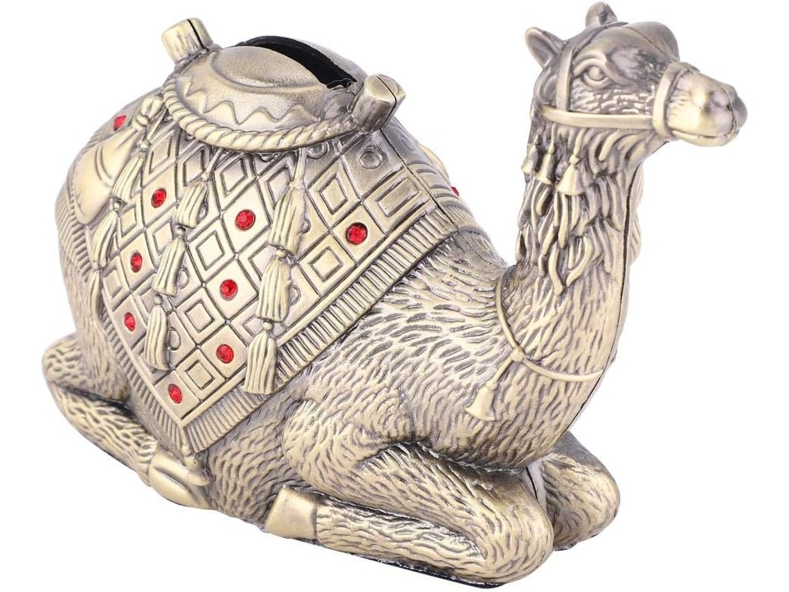 1 Cofrinho Em Forma De Camelo Do Deserto Dourado Artesanal Para Crianças Aquaforge