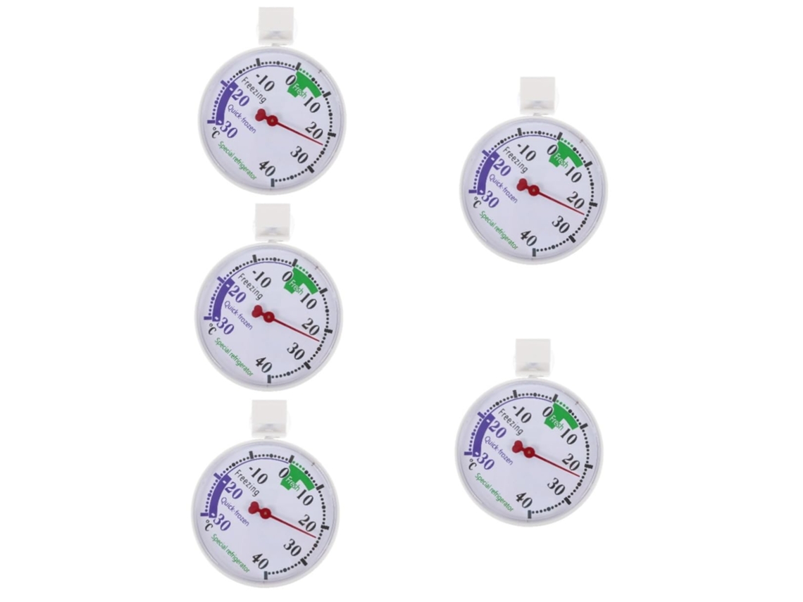 Conjunto De 5 Termômetros Para Geladeira Vicasky Com Mostrador Grande Dispositivo Preciso Medição Temperatura Em