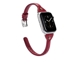 Pulseira De Couro Genuíno Para Apple Watch, Com Design Em Formato De T Para Cintura, Fecho Em T, Compatível Com As