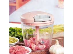 Moedor Manual de Carne e Alho , Picador de Legumes e Cebola. MDUG (900 Ml, Rosa)
