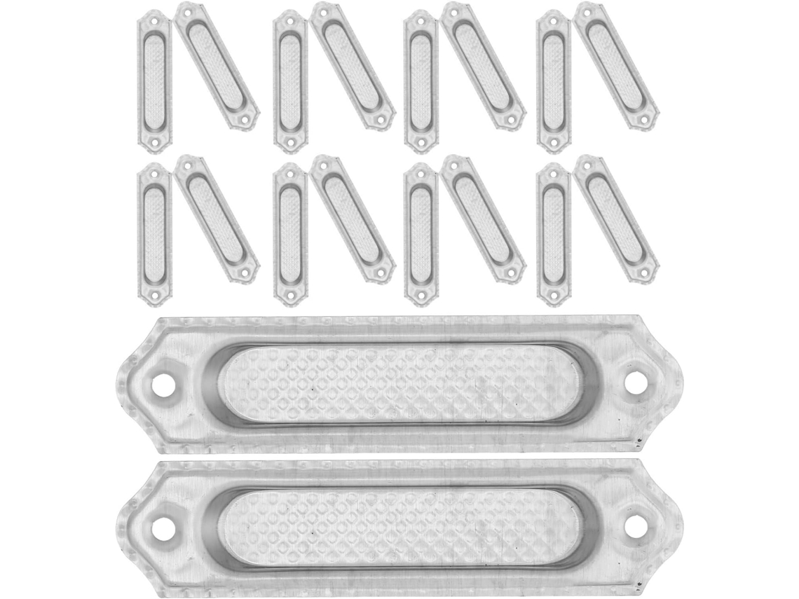 20 Puxadores Embutidos Em Aço Inoxidável Para Gavetas E Armários, Design Moderno E Discreto, Dimensões 12, 5x 2, 9x 0