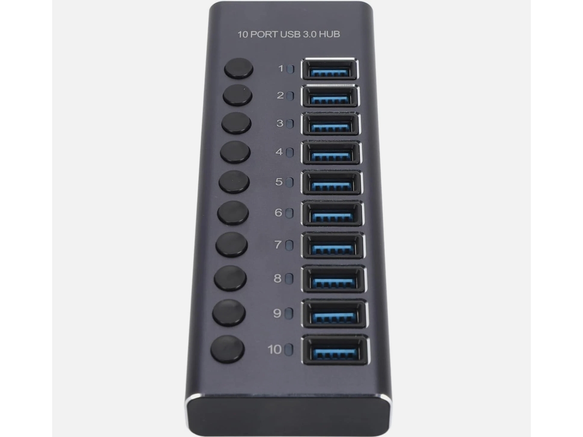 Hub USB 3.0 10 Portas Alimentação 60 W IKIKSO (preto)