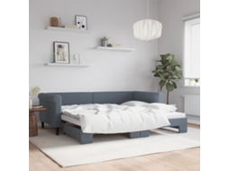 Cama De Solteiro | Camas Para Quarto | Sofá-cama Com Gavetão 90x200 Cm Veludo Cinzento-escuro