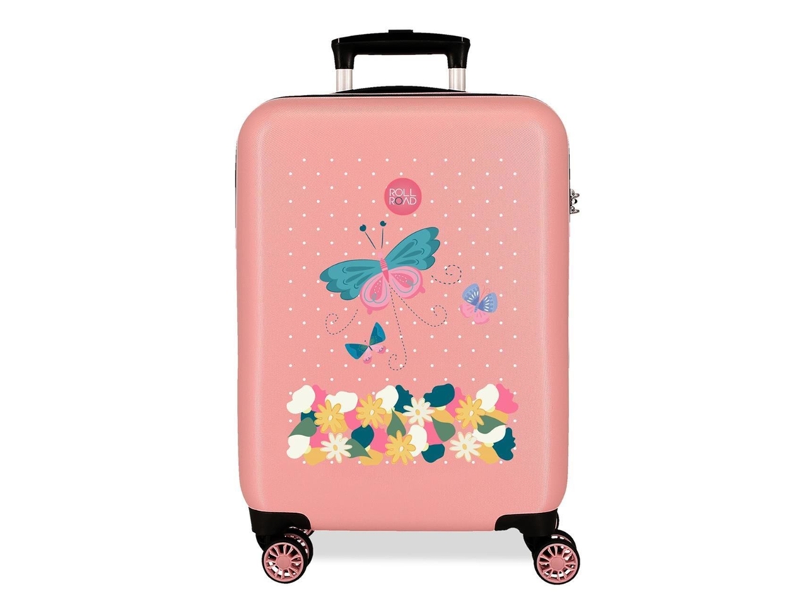 Mala de Viagem Infantil ROLL ROAD Precious Flower Rosa (38 x 55 x 20 - 34L)