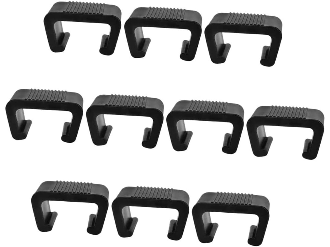 Clips Para Móveis, 10 Peças, Plástico Preto, 5,25cm, Sofá | Montagem