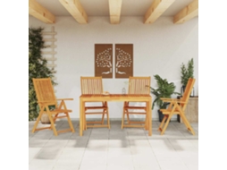 Vidaxl Conjunto De Jantar P/ Jardim 5 Pcs 140x80x74 Cm Madeira De Acácia Maciça