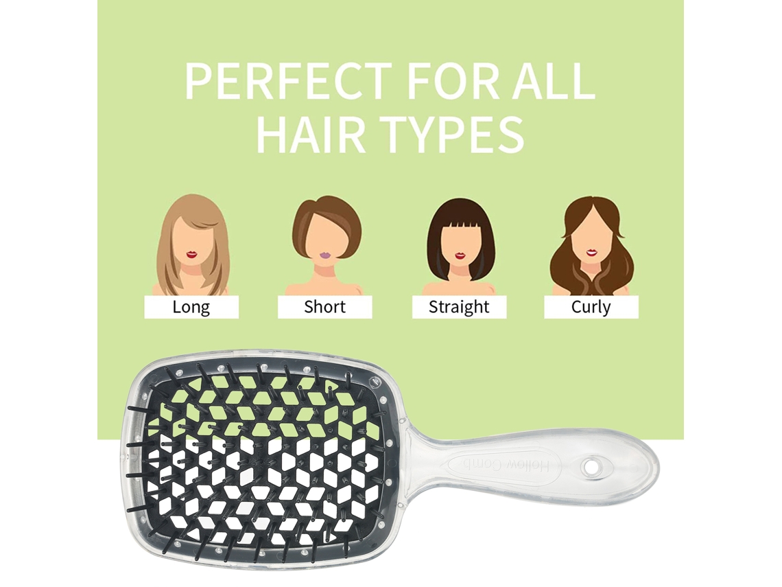 Kit De Escova De Cabelo Com Paddle E Pente Para Mulheres Homens E Crianças