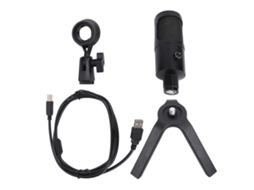 Microfone LAXISCREED para Podcast com Função Mudo Rápido