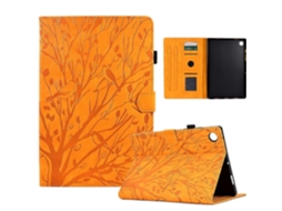 Capa Para Tablet Lenovo M10 Plus Fortune Tree Pressure Flower Em Pu Com Função De Ativação/suspensão.