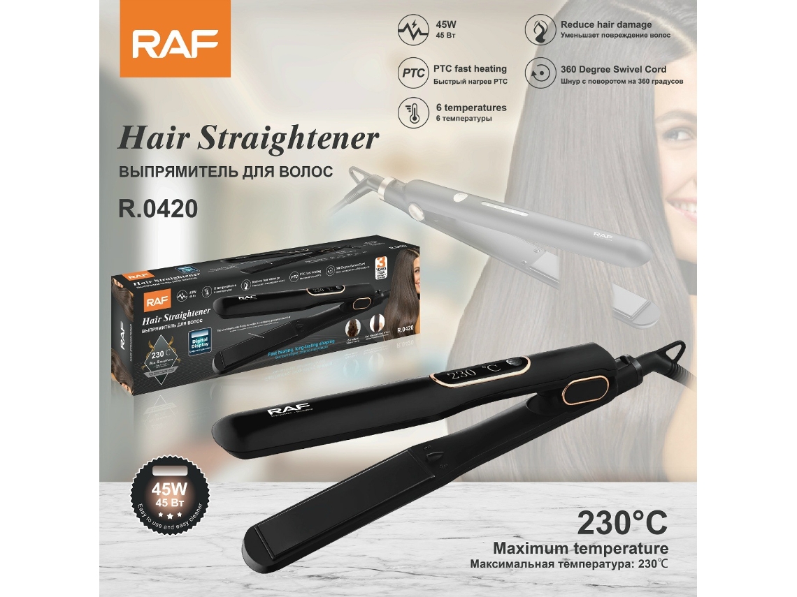Euro Gauge _ Temperamento _ Barras de Curling _ Alisadores de Cabelo _ Talas Cerâmicas _ Alisadores Secos e Molhados para Cachos Duplos MDUG