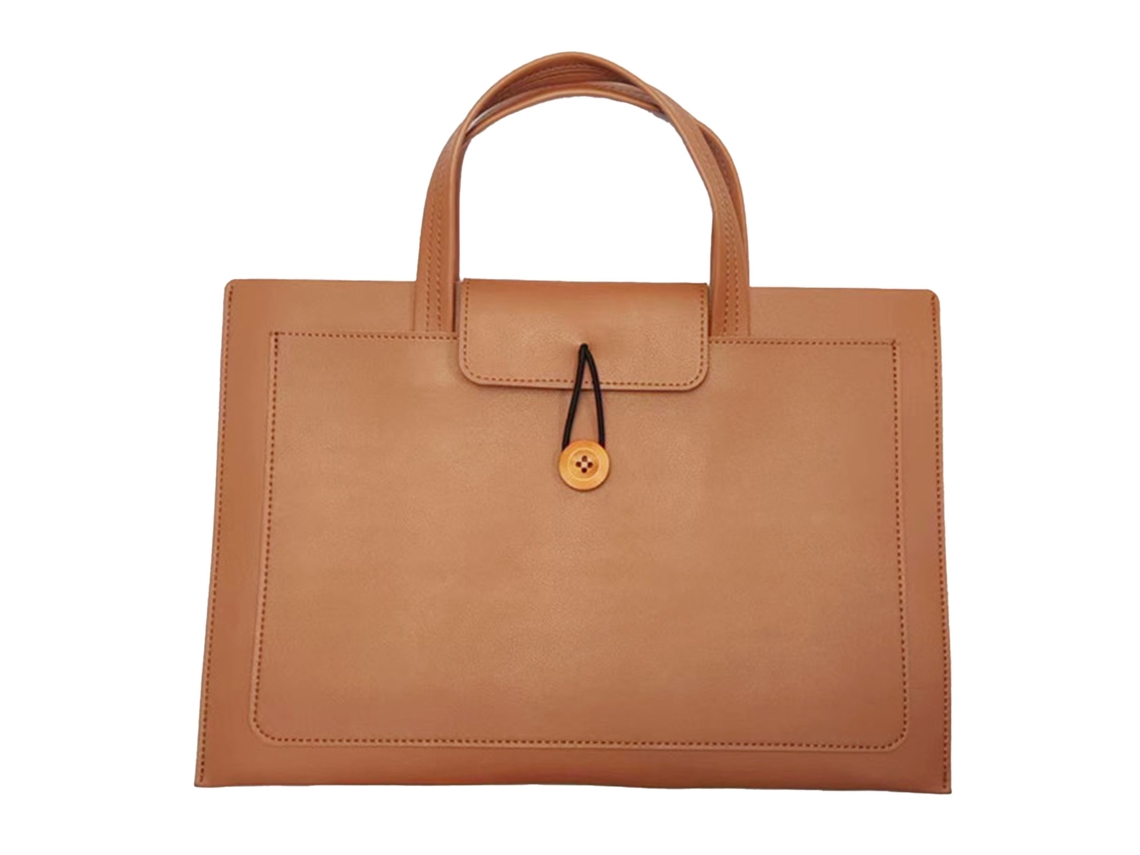 Saco Para Notebook E Tablet, Couro Corporativo, Forro Pu, Verde Oliva.