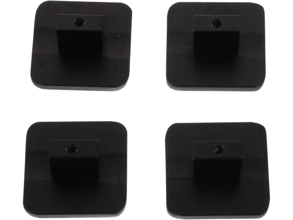 Conjunto De 4 Puxadores Quadrados Alumínio Preto Para Gavetas, Ideais Para Sapateiras