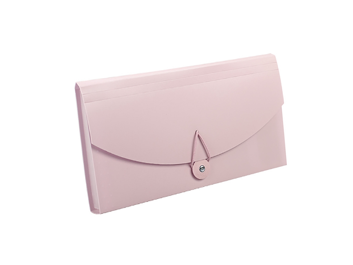 Carpeta De Acordeão Com 13 Bolsos, Profissional, Impermeável, Expansível, Para Documentos, Faturas, Recibos De Iva, Portátil, Cor Rosa