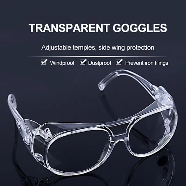 Óculos De Ciclismo, Motociclismo, Proteção Contra Vento, Areia E Poeira, Óculos De Esqui, Óculos De Segurança Transparentes, Lentes Antiembaçantes