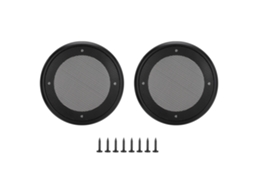 Aetheria 2pcs Capa de Alto falante de Metal Decorativa Protectora Circular 4 Polegadas Preto