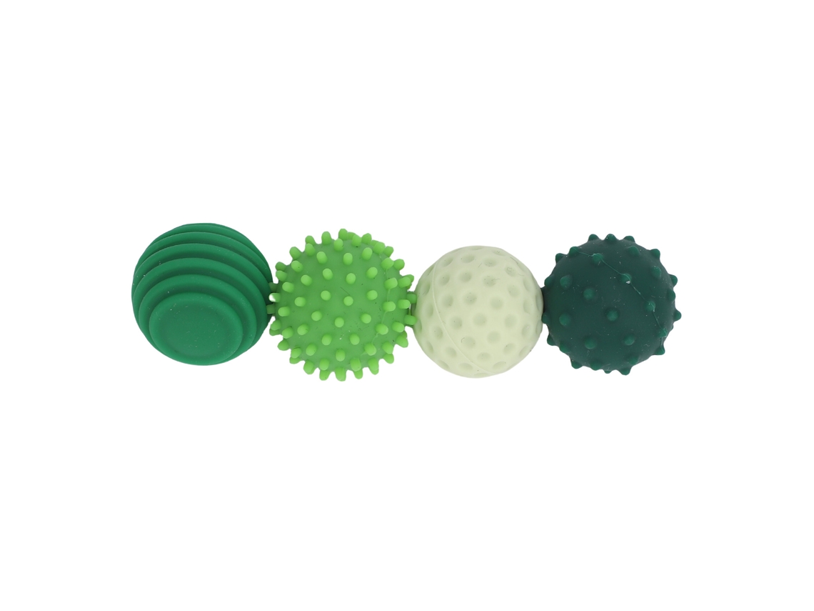 Mali 4pcs Bolas de Silicone Texturizadas para Alivio de Estresse Sensorial Verde para Viagem Trabalho e Casa