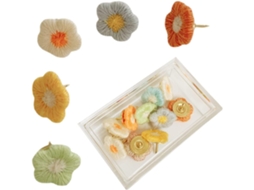 10 Alfinetes Decorativos Em Formato De Flor Para Quadros Cortiça
